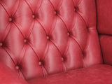 Albert Wing Chair In Crimson Classic Leather