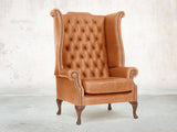 Albert Wing Chair In Ginger Classic Leather