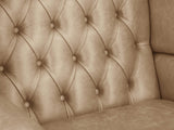 Albert Wing Chair In Oatmeal Classic Leather