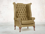 Albert Wing Chair In Sage Classic Leather