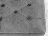 Arthur Chesterfield Footstool In Grey Vintage Leather