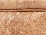Arthur Chesterfield Footstool In Pecan Vintage Leather