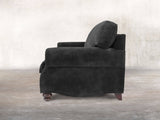 Hetty 2 Seat Sofa In Black Cat Vintage Velvet