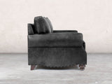 Hetty 2 Seat Sofa In Black Vintage Leather
