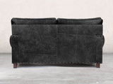 Hetty 2 Seat Sofa In Black Vintage Leather