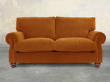 Hetty 2 Seat Sofa In Burnt Orange Lush Velvet