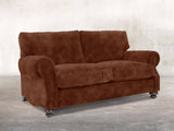 Hetty 2 Seat Sofa In Burnt Umber Vintage Velvet