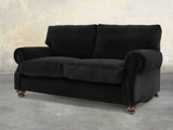 Hetty 2 Seat Sofa In Jet Black Lush Velvet
