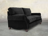 Hetty 2 Seat Sofa In Jet Black Lush Velvet