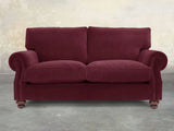 Hetty 2 Seat Sofa In Wine Lush Velvet