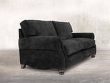 Hetty 3 Seat Sofa In Black Cat Vintage Velvet