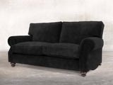 Hetty 3 Seat Sofa In Black Cat Vintage Velvet