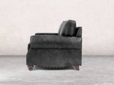 Hetty 3 Seat Sofa In Black Vintage Leather