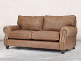 Hetty 3 Seat Sofa In Brown Vintage Leather