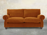 Hetty 3 Seat Sofa In Burnt Orange Lush Velvet