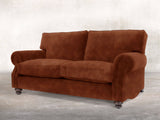 Hetty 3 Seat Sofa In Burnt Umber Vintage Velvet