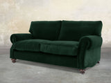 Hetty 3 Seat Sofa In Dark Green Lush Velvet