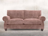 Hetty 3 Seat Sofa In Dusky Pink Vintage Velvet