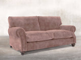 Hetty 3 Seat Sofa In Dusky Pink Vintage Velvet
