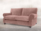 Hetty 3 Seat Sofa In Dusky Pink Vintage Velvet