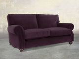 Hetty 3 Seat Sofa In Grape Lush Velvet