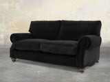 Hetty 3 Seat Sofa In Jet Black Lush Velvet