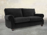 Hetty 3 Seat Sofa In Jet Black Lush Velvet