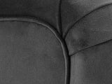 Hetty 3 Seat Sofa In Jet Black Lush Velvet