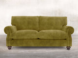 Hetty 3 Seat Sofa In Olive Vintage Velvet