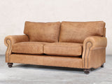 Hetty 3 Seat Sofa In Pecan Vintage Leather