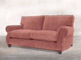 Hetty 3 Seat Sofa In Pink Blush Vintage Velvet