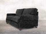 Hetty 4 Seat Sofa In Black Cat Vintage Velvet