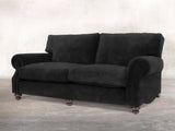 Hetty 4 Seat Sofa In Black Cat Vintage Velvet
