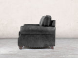 Hetty 4 Seat Sofa In Black Vintage Leather