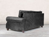 Hetty 4 Seat Sofa In Black Vintage Leather