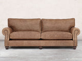 Hetty 4 Seat Sofa In Brown Vintage Leather