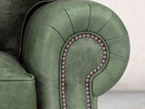 Hetty 4 Seat Sofa In Green Vintage Leather