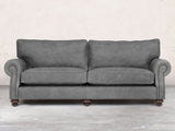 Hetty 4 Seat Sofa In Grey Vintage Leather