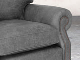 Hetty 4 Seat Sofa In Grey Vintage Leather