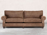 Hetty 4 Seat Sofa In Hickory Vintage Leather