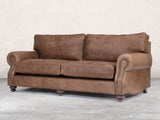 Hetty 4 Seat Sofa In Hickory Vintage Leather
