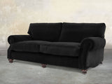 Hetty 4 Seat Sofa In Jet Black Lush Velvet