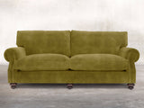 Hetty 4 Seat Sofa In Olive Vintage Velvet