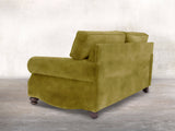 Hetty 4 Seat Sofa In Olive Vintage Velvet