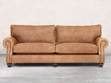 Hetty 4 Seat Sofa In Pecan Vintage Leather