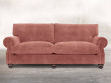 Hetty 4 Seat Sofa In Pink Blush Vintage Velvet