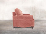 Hetty 4 Seat Sofa In Pink Blush Vintage Velvet