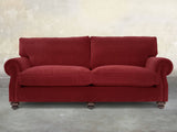 Hetty 4 Seat Sofa In Red Lush Velvet