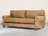 Hetty 4 Seat Sofa In Tan Vintage Leather
