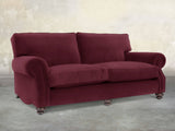 Hetty 4 Seat Sofa In Wine Lush Velvet